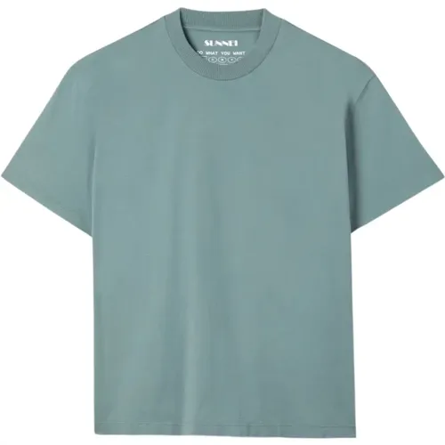 Wal-T-Shirt mit Bügellogo , unisex, Größe: XS - Sunnei - Modalova