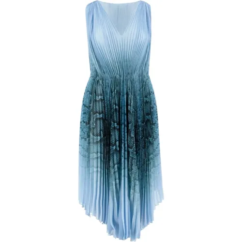 Python Print Sleeveless Dress , female, Sizes: S, M - Ermanno Scervino - Modalova