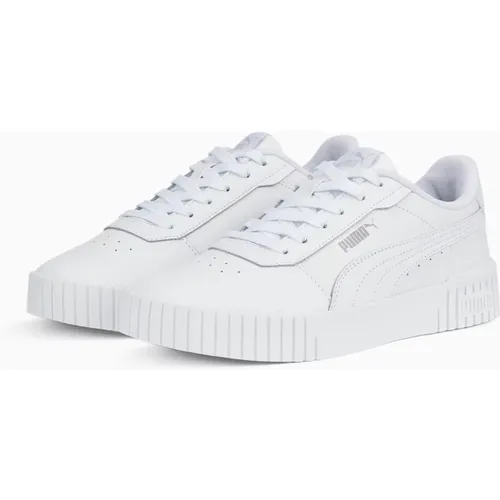 Leder Perforierte Sneakers , Damen, Größe: 37 EU - Puma - Modalova