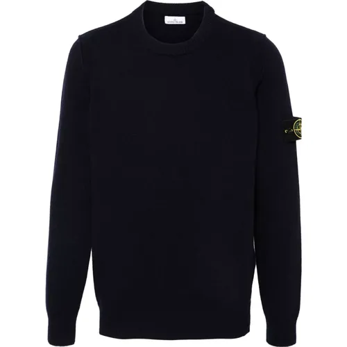 Ribbed Lambswool Crewneck Sweater , male, Sizes: XL, L, 2XL, M, S - Stone Island - Modalova