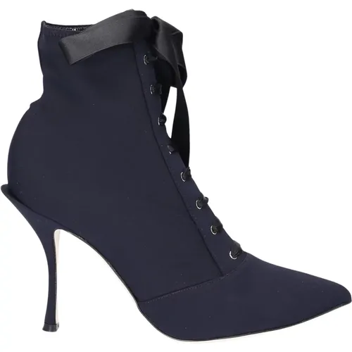 Stylish Heel Ankle Boots , female, Sizes: 5 1/2 UK, 5 UK - Dolce & Gabbana - Modalova