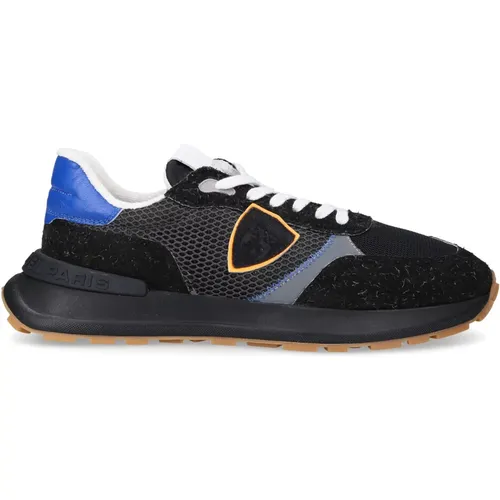 Schwarze Antibes Sneakers mit Wildledereinsätzen , Herren, Größe: 41 EU - Philippe Model - Modalova