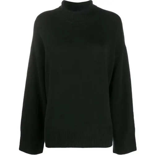 Schwarzer Rollkragenpullover für Frauen,Hellbeiger Rollkragenpullover für Frauen - Le Kasha - Modalova