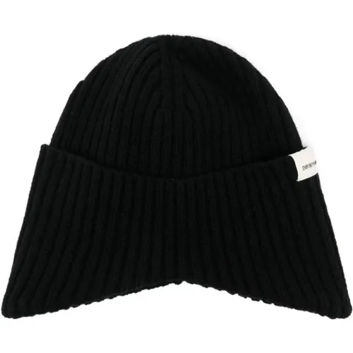 Schwarze Beanie Mütze , Herren, Größe: S - Emporio Armani - Modalova