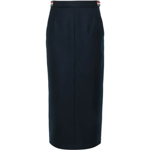 Pencil Skirt with Tricolor Details , female, Sizes: XS - Thom Browne - Modalova