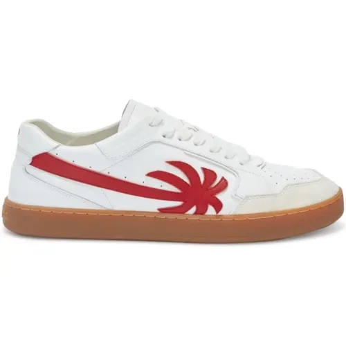 Leder-Sneakers mit Palmenmotiv - Palm Angels - Modalova