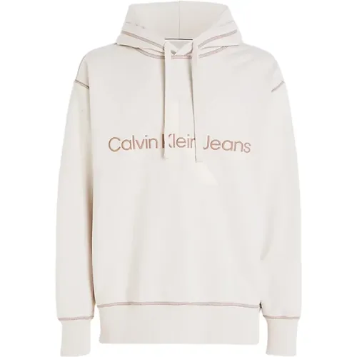 Men Hooded Sweatshirt , male, Sizes: XL, M - Calvin Klein Jeans - Modalova