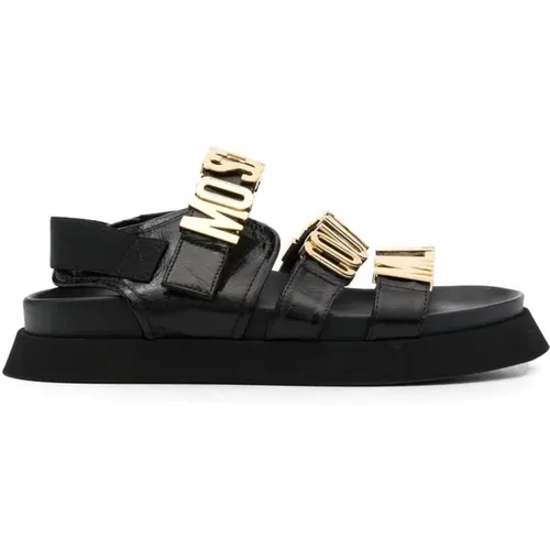 Flat Sandals Moschino - Moschino - Modalova