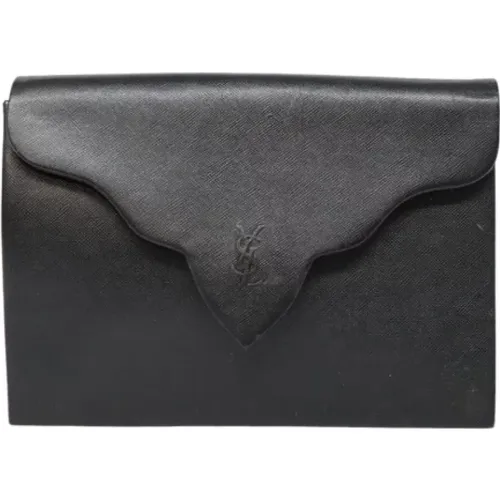 Pre-owned Leather clutches , female, Sizes: ONE SIZE - Yves Saint Laurent Vintage - Modalova