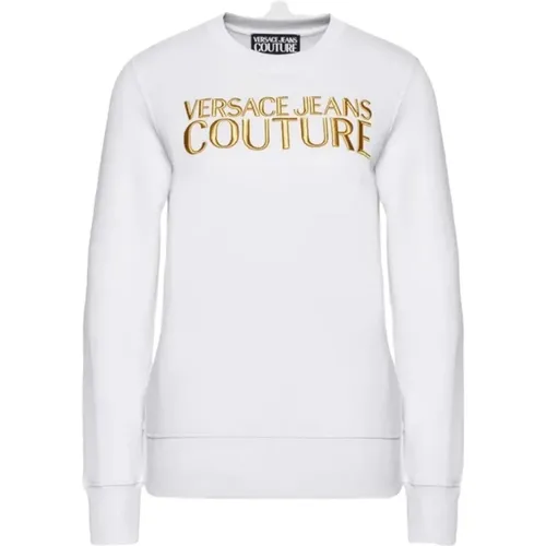 Weiße Sweatshirt für Stilvolles Aussehen , Damen, Größe: S - Versace Jeans Couture - Modalova
