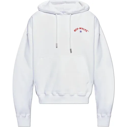 Off , Sweatshirt mit Logo , Herren, Größe: S - Off White - Modalova