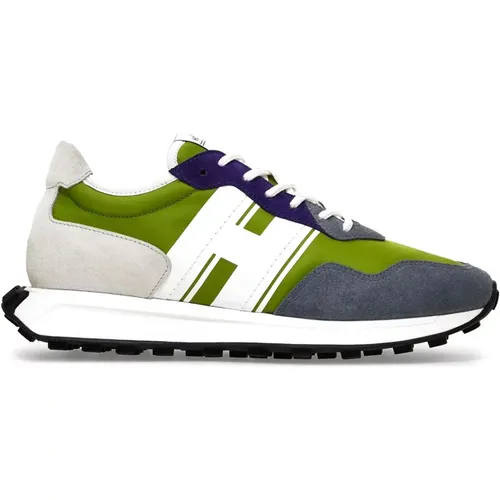 Suede Sneakers with Technical Fabric Inserts , male, Sizes: 6 1/2 UK - Hogan - Modalova