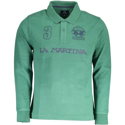 Elegantes grünes Poloshirt , Herren, Größe: M - LA MARTINA - Modalova