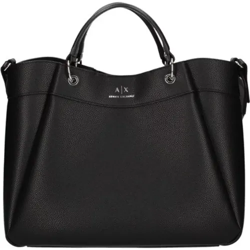 Double Handle Shopping Bag , female, Sizes: ONE SIZE - Armani Exchange - Modalova