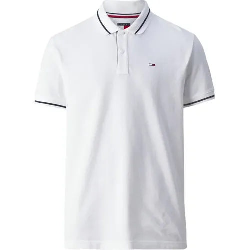 Striped Polo Shirt Logo , male, Sizes: M - Tommy Hilfiger - Modalova