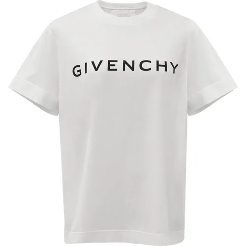 Oversized T-Shirt mit Signature-Print , Herren, Größe: M - Givenchy - Modalova