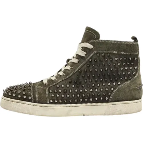 Pre-owned Suede sneakers , male, Sizes: 10 UK - Christian Louboutin Pre-owned - Modalova