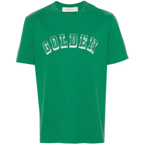 Journey Collection Grüne T-Shirts und Polos , Herren, Größe: L - Golden Goose - Modalova