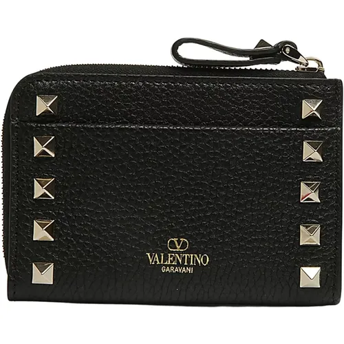 Rockstud Leather Wallet , female, Sizes: ONE SIZE - Valentino Garavani - Modalova