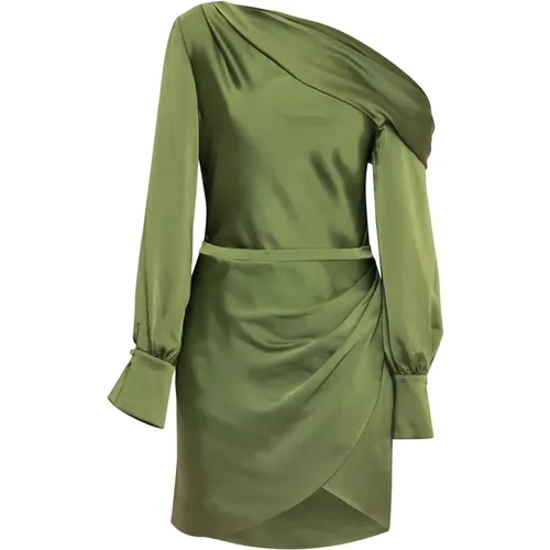 Elegant Off-Shoulder Satin Dress , female, Sizes: L, S - Simkhai - Modalova