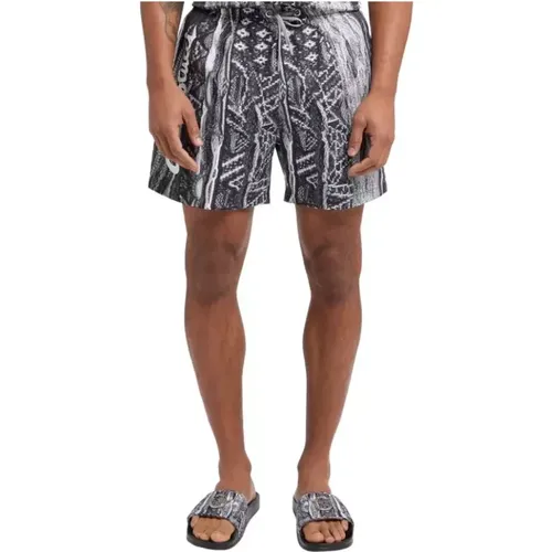 Mens Swim Shorts with Logo Print , male, Sizes: S - carlo colucci - Modalova