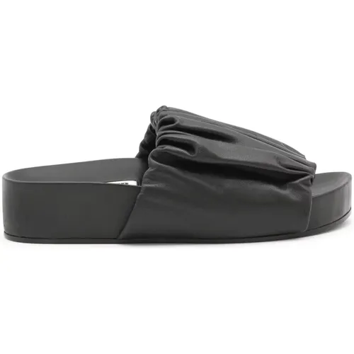 Schwarze flache Schuhe - Stilvoll und vielseitig - Jil Sander - Modalova