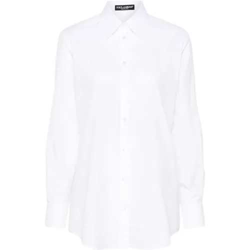 Cotton Poplin Shirt , female, Sizes: S, M, XS - Dolce & Gabbana - Modalova