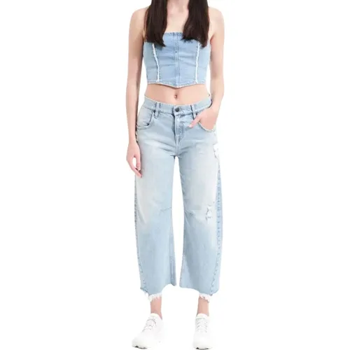 Niedrige Taille Jeans Super eng geschnitten Crop , Damen, Größe: W28 - Cycle - Modalova