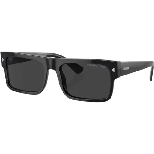 Rechteckige Schwarze Sonnenbrille - Prada - Modalova