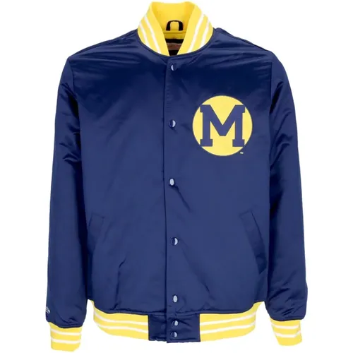 Michigan Wolverines Bomber Jacket , male, Sizes: M, S, L - Mitchell & Ness - Modalova