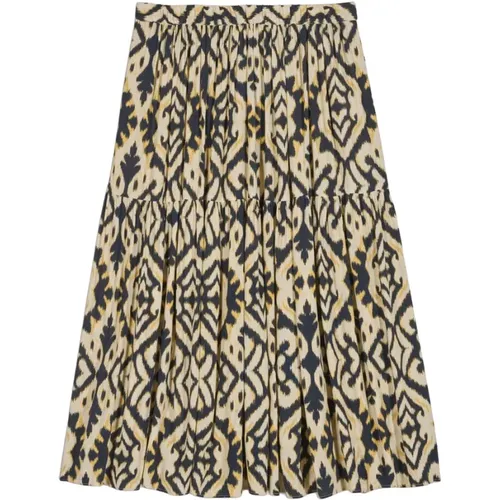 Ikat Print Midi Skirt , female, Sizes: M - BA&SH - Modalova