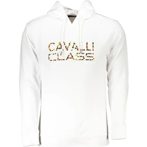 Hooded Cotton Sweatshirt with Logo Print , male, Sizes: S, 2XL, XL, L, 3XL - Cavalli Class - Modalova