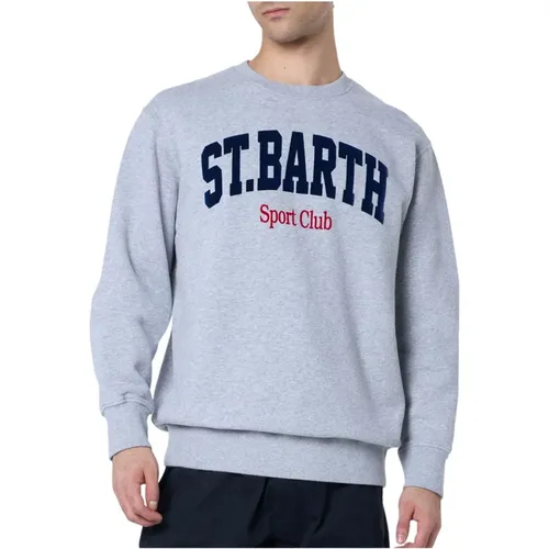 Sportlicher Flock-Sweatshirt für Männer , Herren, Größe: M - Saint Barth - Modalova