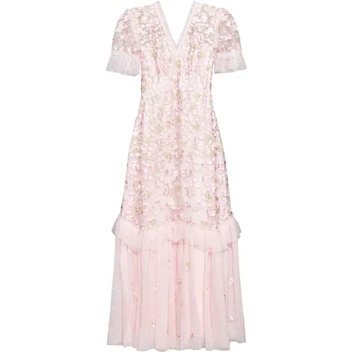 Primrose Floral Tulle Dress , female, Sizes: S - Needle & Thread - Modalova