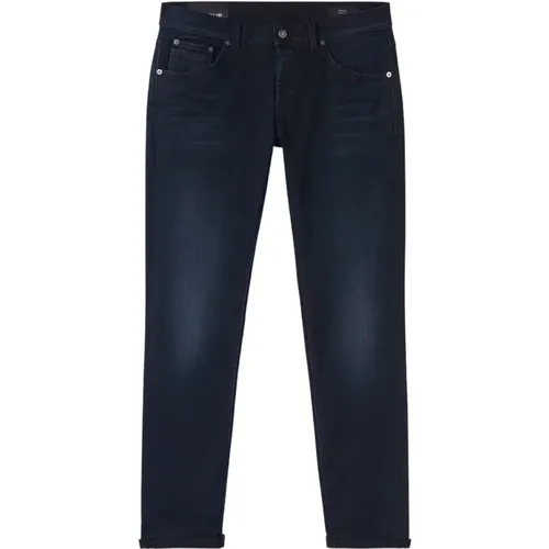 Straight Pants, Upgrade Your Wardrobe with Stylish BlueStraight Trousers for Men , male, Sizes: W32, W38 - Dondup - Modalova