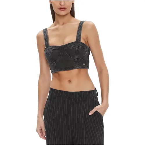 Recyceltes Baumwoll-Bustier-Top , Damen, Größe: L - Tommy Jeans - Modalova