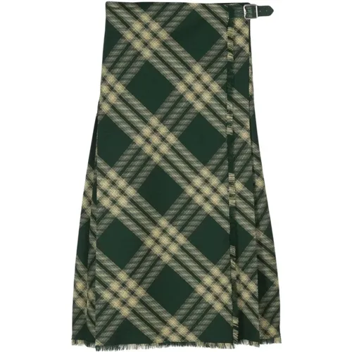 Checkered Wrap Skirt , female, Sizes: S, XS, 2XS, 3XS - Burberry - Modalova
