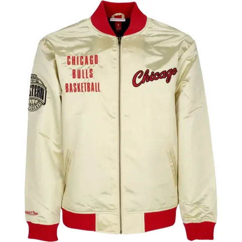 Chicago Bulls NBA Team Bomber Jacket , Herren, Größe: S - Mitchell & Ness - Modalova