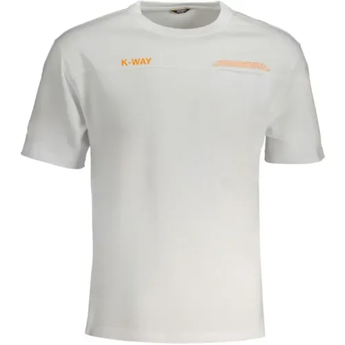 Baumwoll-T-Shirt mit Drucklogo - K-way - Modalova