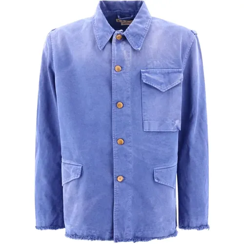 Overdyed Overshirt Jacket , male, Sizes: M, XL - Marni - Modalova