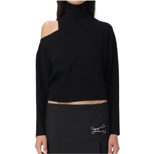 Schwarze Pullover für Stilvolles Aussehen , Damen, Größe: XS - Moschino - Modalova