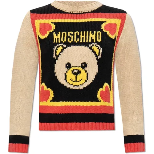 Pullover mit Teddybärmotiv , Damen, Größe: 2XS - Moschino - Modalova