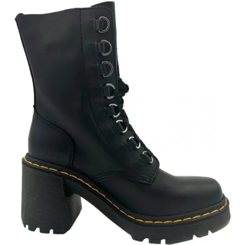 Leder Plateau Stiefeletten mit Ausgestelltem Absatz - Dr. Martens - Modalova