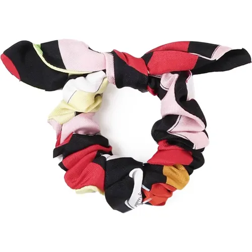 Silk Hair Elastic with Bow Decoration , female, Sizes: ONE SIZE - EMILIO PUCCI - Modalova