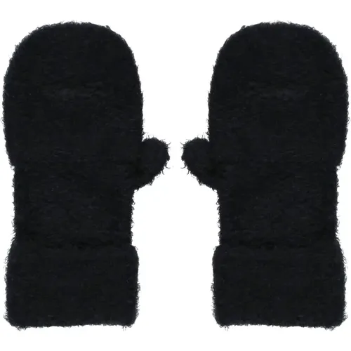 Schwarze Fingerabdeckende Handschuhe für Frauen - Yohji Yamamoto - Modalova