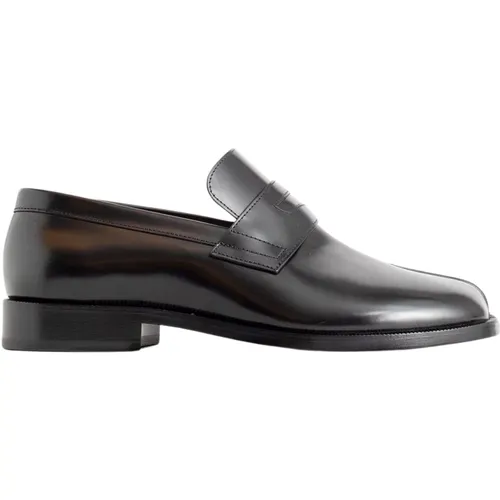 Polished Leather Tabi Toe Mocassino , male, Sizes: 11 UK, 7 UK - Maison Margiela - Modalova