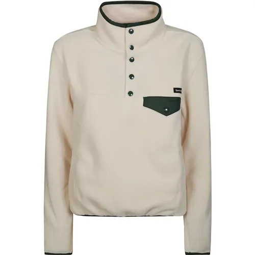 Sweatshirt mit Knopftasche , Damen, Größe: S - Sporty & Rich - Modalova