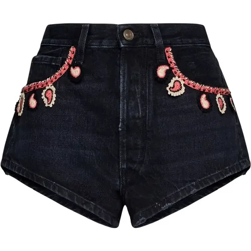 Denim Energy Shorts , female, Sizes: W27, W29 - Alanui - Modalova