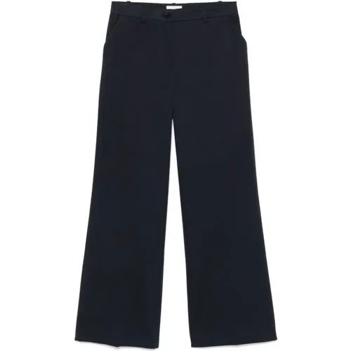 Navy Wide Trousers , female, Sizes: M, S, L, XS - P.a.r.o.s.h. - Modalova