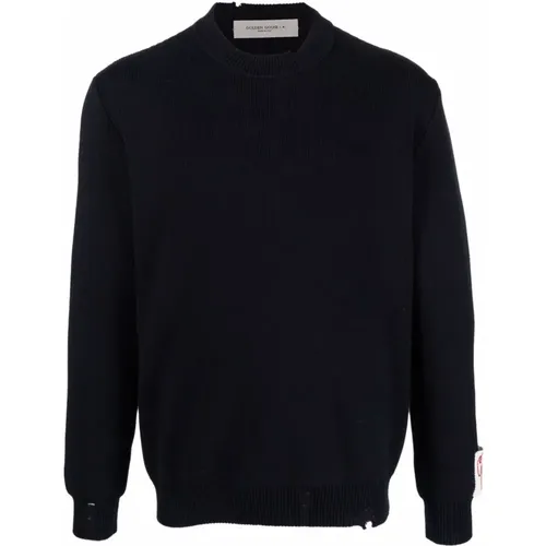 Ribbed Crew Neck Sweater , male, Sizes: XL - Golden Goose - Modalova